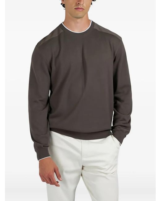Paul & Shark Gray Crew-Neck Sweater for men