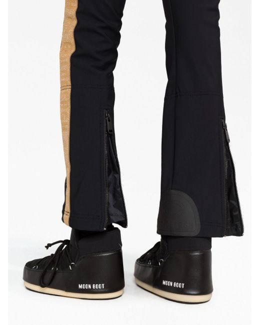 Goldbergh Black Side-stripe Belted Ski Trousers