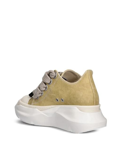 Rick Owens Natural Lace-Up Platform Low-Top Sneakers
