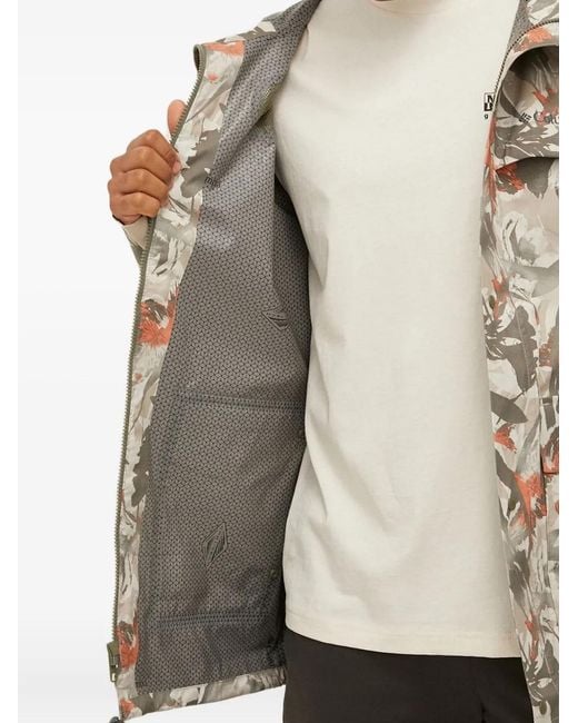 Columbia Natural Ibex Ii Floral-Print Hooded Jacket for men