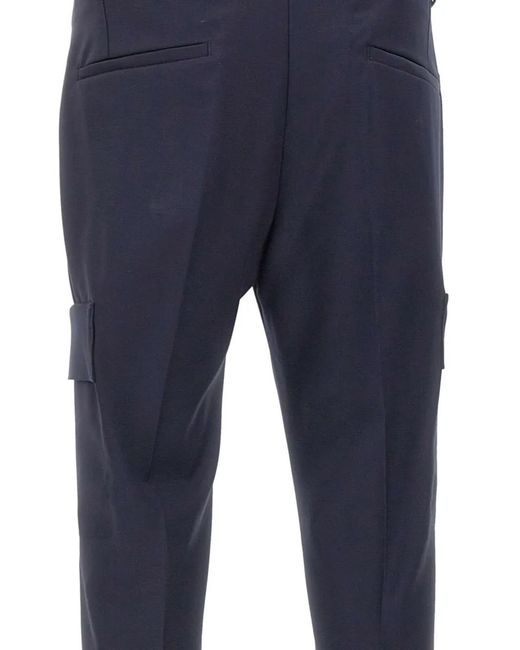 Pantalones con detalle de pliegues Devore de hombre de color Blue