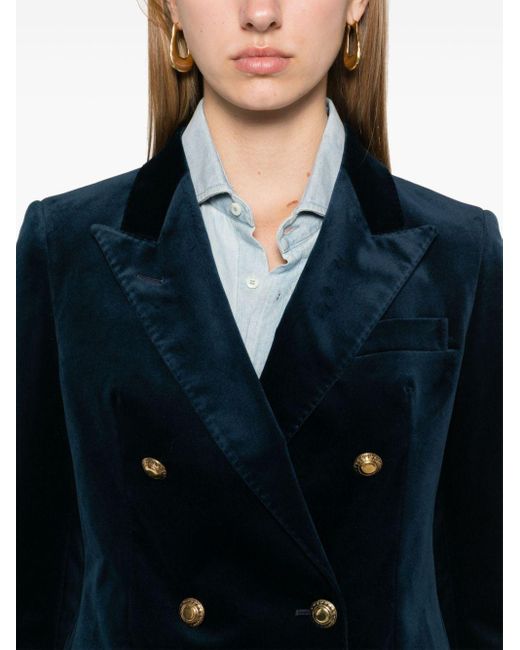 Tagliatore Black Velour Double-Breasted Blazer