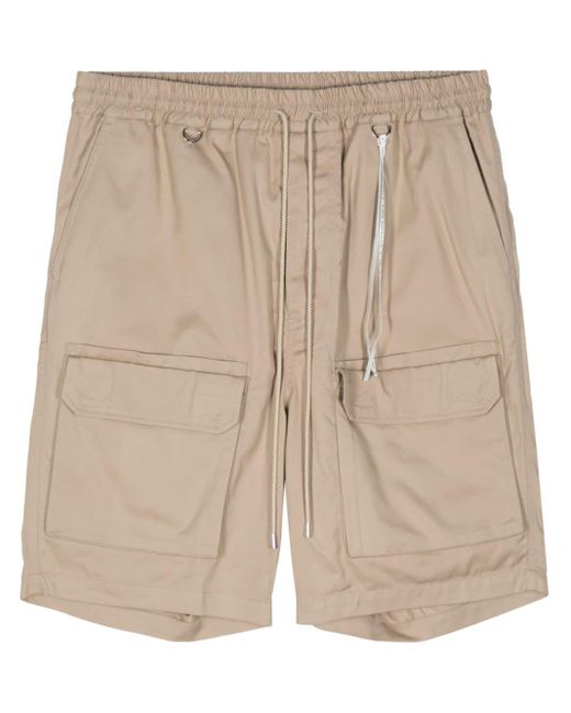 MASTERMIND WORLD Natural Skull-embroidered Cotton Cargo Shorts for men