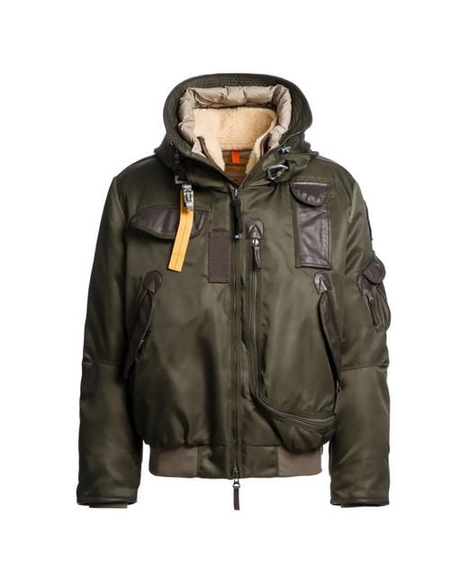 Parajumpers Green Gobi 20Th Shearling-Collar Bomber Jacket for men