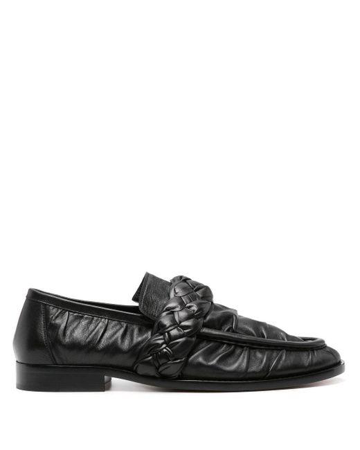 Bottega Veneta Black Astaire Leather Loafers - Men's - Calf Leather for men