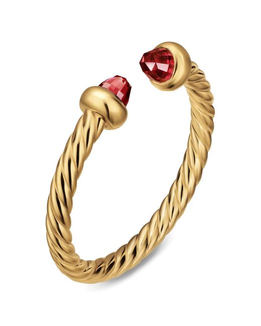 David Yurman Metallic Micro Cablespira Flex Open Ring