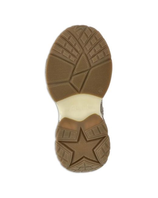 Ash White Dragon Paneled Sneakers