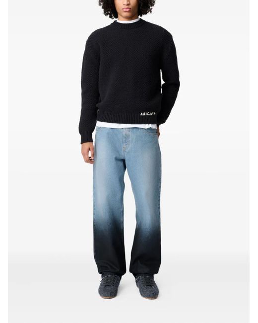 Axel Arigato Blue Zine Coated Dip-Dye Jeans for men