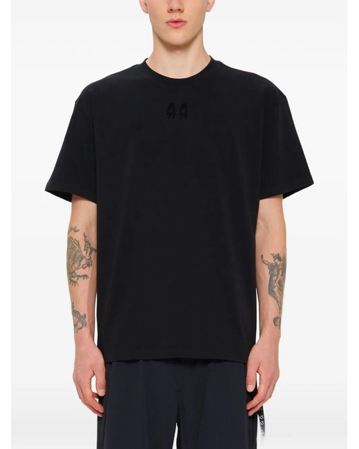 44 Label Group Black Round-Neck T-Shirt