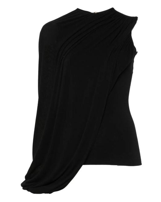 MANURI Black Lillies Cashmere Blouse