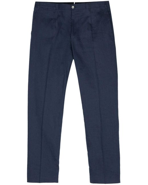 Mid-rise tailored trousers Corneliani pour homme en coloris Blue