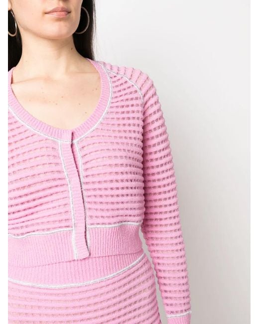 Genny Pink Knitted Short Jacket