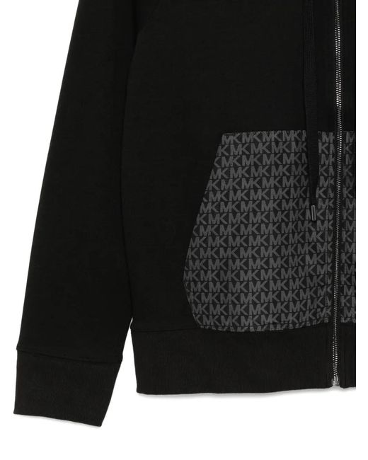 Michael Kors Black Monogram Hooded Jacket for men