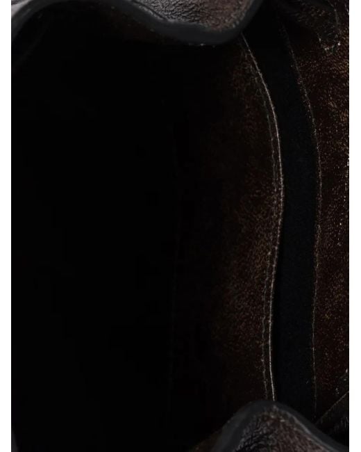 Miu Miu Black Aged-Effect Leather Shoulder Bag