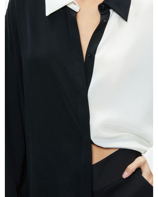 Camicia Finely con design color-block di Alice + Olivia in Black