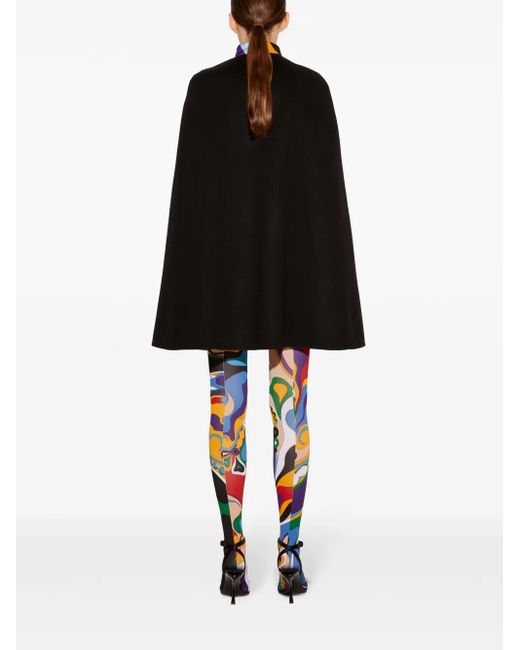 Emilio Pucci Iride-Prints Cape in het Black