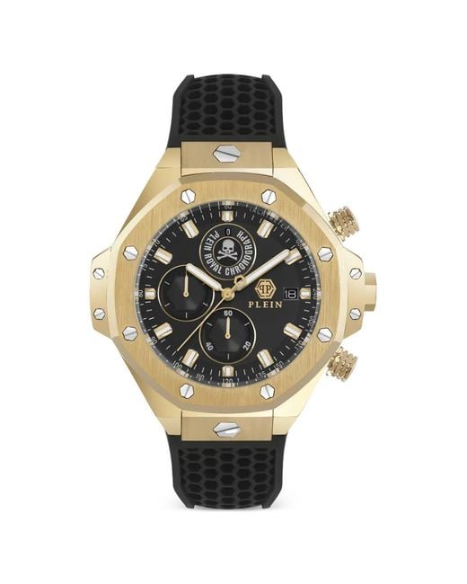 Philipp Plein Black Chrono Royal 46Mm Watch for men