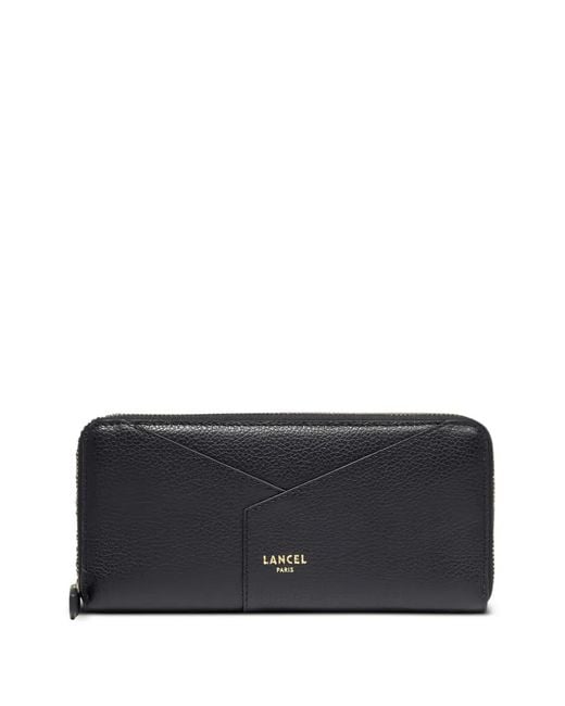 Lancel Gray Enveloppe Zip Wallet