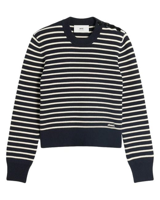 AMI Gestreifter Pullover in Blue für Herren