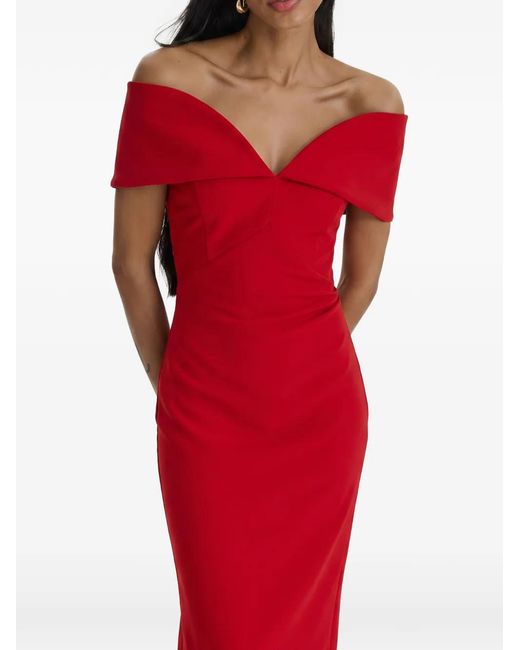 MOOS STUDIO Red V-Neck Maxi Dress