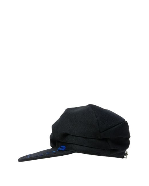 Adererror Stitched-brim Baseball Cap Blue