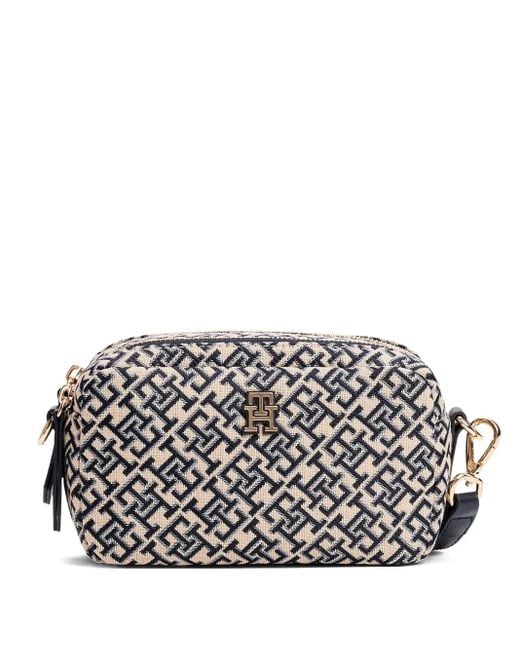 Tommy Hilfiger Gray Monogram Cross Body Bag