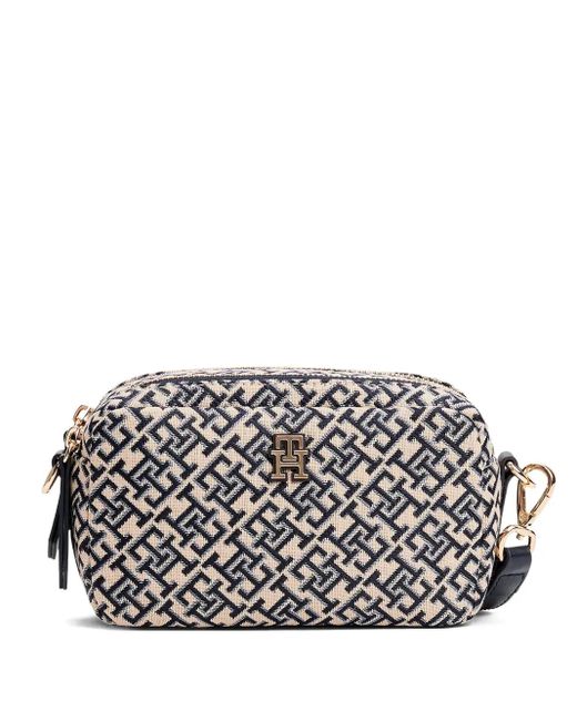 Tommy Hilfiger Gray Monogram Cross Body Bag