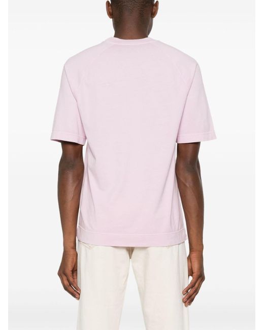 Circolo 1901 Pink Short Raglan-sleeve Cotton T-shirt for men