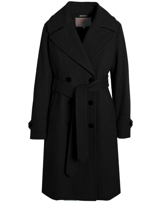 Norwegian Wool Doublebreasted Woolblend Coat in Black Lyst