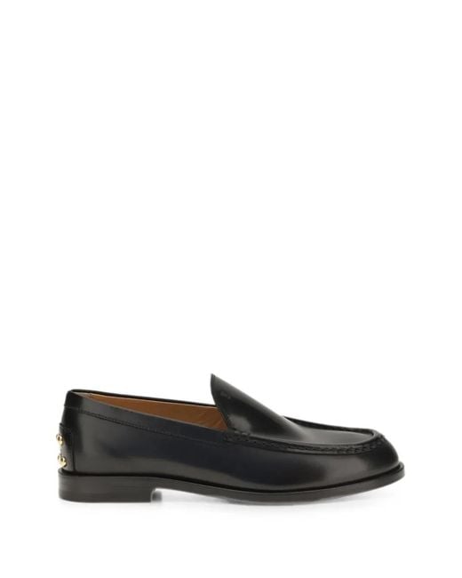 Tod's Black Gommini Stud-Embellished Leather Loafers