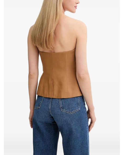 A.L.C. Blue Strapless Darted Top