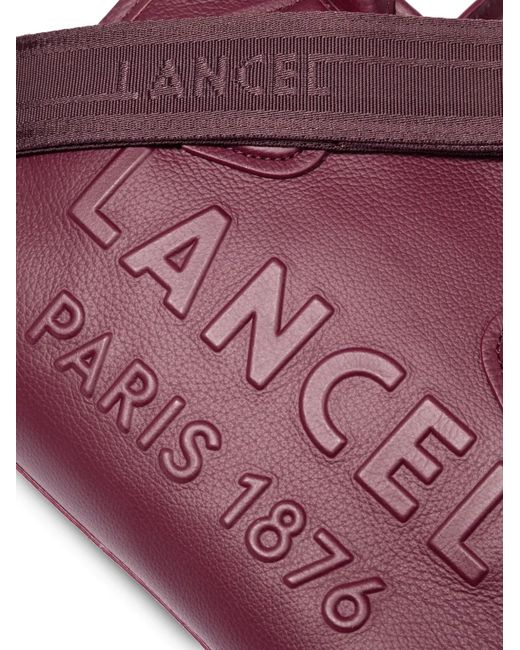 Lancel Purple Jour Logo Tote Bag
