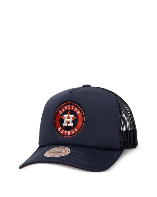 Mitchell & Ness Blue Houston Astros Evergreen Trucker Cap for men