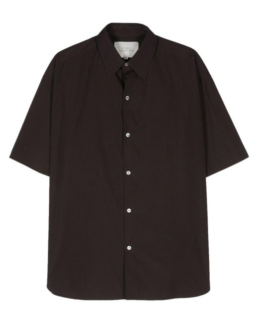 Studio Nicholson Black Sonoro Poplin Shirt for men