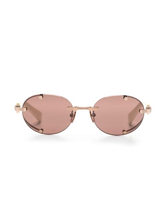 BALMAIN EYEWEAR Pink Monsieur Oval-frame Sunglasses