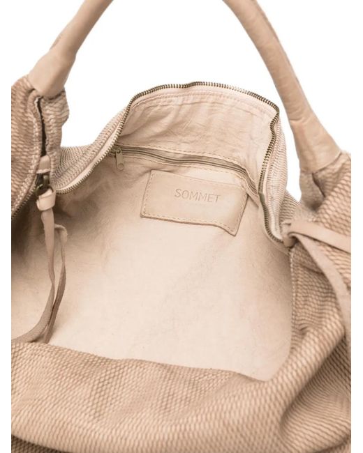 SOMMET Brown Aura Petalino Shoulder Bag