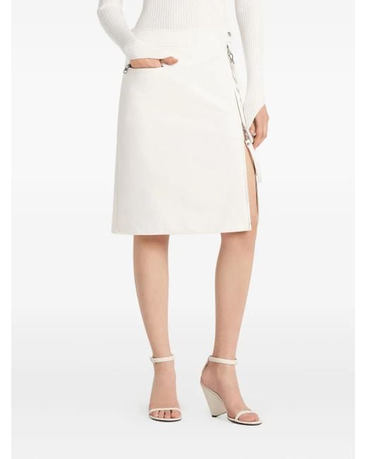 Courreges White Zip-Fastening Skirt