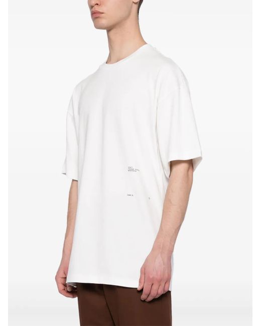 OAMC White Photograph-Print Cotton T-Shirt for men