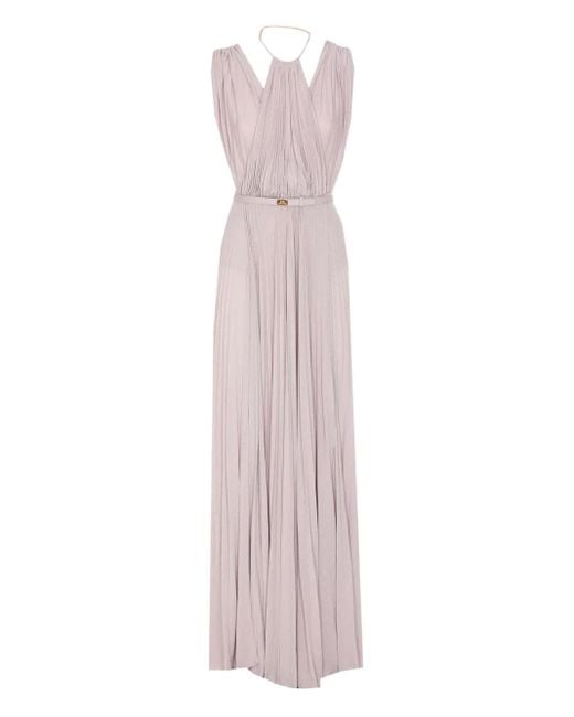 Elisabetta Franchi Pink Maxikleid mit Neckholder-Ausschnitt