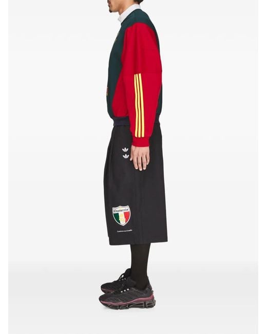 Willy Chavarria Red X Adidas Originals Watsonville Half-Zip Sweatshirt