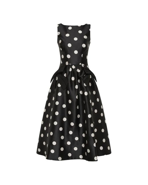 Rebecca Vallance Black Bacio Midi Dress