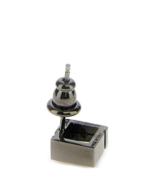 Fendi Metallic Ff Cube Earring for men