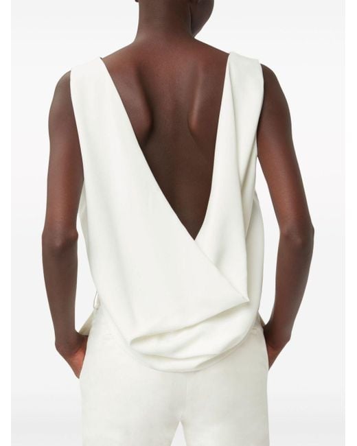 Chaleco drapeado con espalda abierta Nina Ricci de color White