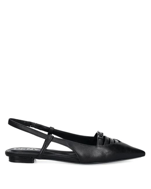 DKNY スリングバック フラットパンプス Black