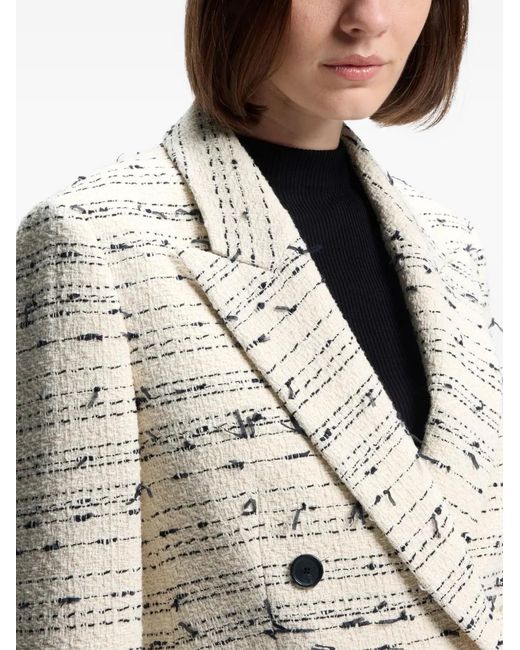 Boss White Double-Breasted Blazer