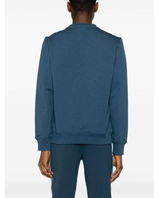 PS by Paul Smith Blue Landscape-embroidered Cotton Sweatshirt for men
