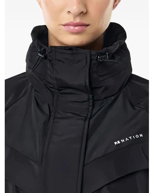 P.E Nation Blue Shelter Funnel-Neck Oversized Jacket