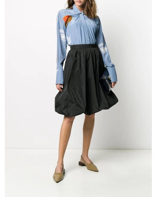 Patou Black Generous Mini Skirt
