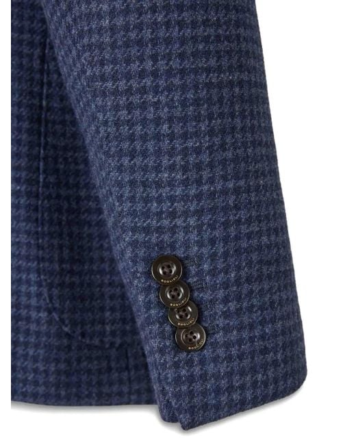 Boglioli Blue Notched Wool Jacket for men