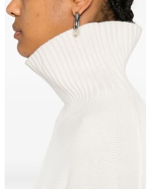 Maje White Pullover Mit Rollkragen